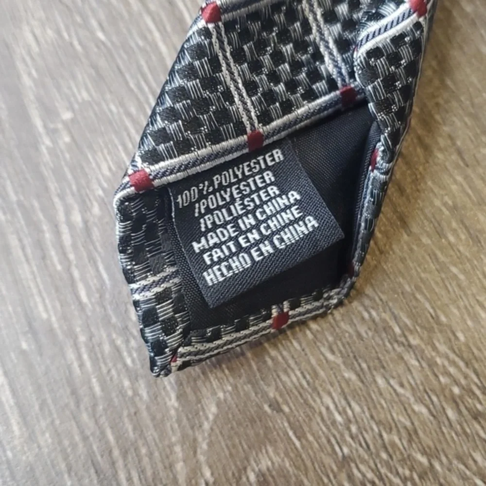 Perry Ellis Portfolio Black Edale‎ Grid Tie
